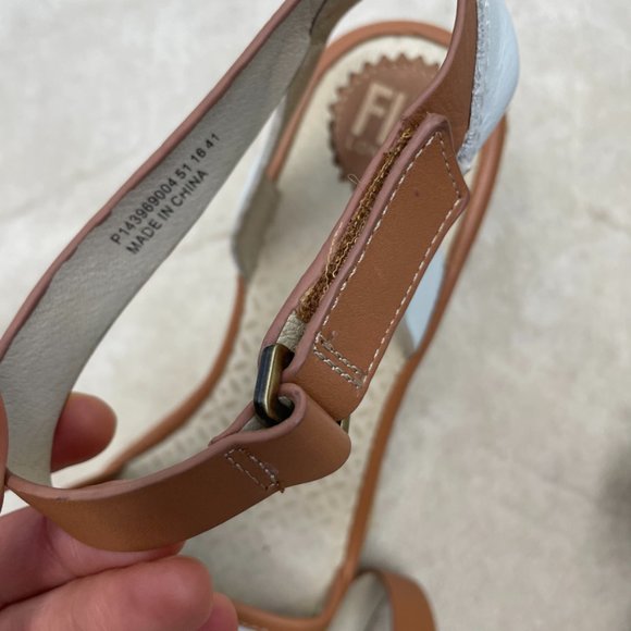 FLY London White Ekal Espadrille Wedge Sandals 41 - Picture 9 of 12